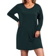 thumbnail image 1 of Ixbnca Robe pour Femme Grande Taille Col Rond Manches Courtes Robes T-Shirt Décontractées Amples Été Robe Courte, 1 of 7