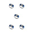 thumbnail image 3 of Maytalsory Retro Owl Eye Ring Electroplated With Luster Eye Owl Ring Alloy Exquisite Craft Adjustable Size Official Dark Blue 5Set, 3 of 6
