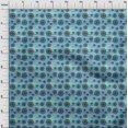 thumbnail image 4 of oneOone Polyester Lycra Teal Blue Fabric Abstracts Craft Projects Decor Fabric Printed By The Yard 56 Inch Wide, 4 of 5