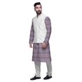 thumbnail image 2 of Atasi Kurta Pyjama pour Homme Veste Col Mandarin Indien Imprimé Ensemble de Tenue Ethnique, 2 of 5