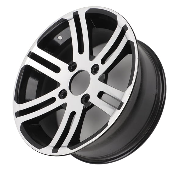 Moyeu de Roues de Remorque en Aluminium de 14 Po, Alliage d'Aluminium Haute Résistance Construction Solide Longue Durée de Vie pour VTT Go-Kart Golf Chariot, Jantes de Moyeu de Roues de VTT Mise à Niveau Conduite pour Roues Automobiles