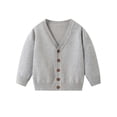 thumbnail image 2 of Cowsor Kids Cardigan Sweater Winter Warm V Neck Cotton Knit Sweaters Fall Fashion Long Sleeve Open Front Button Down Tops, 2 of 7