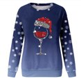 thumbnail image 4 of Costumes de Noël en Liquidation Femmes Mode Décontractée Imprimé Col Rond Ample Manches Longues Hauts Blouse Chandails Sans Capuche Chandail Surdimensionné pour Femmes, 4 of 4
