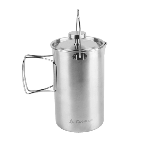 Coghlan's 4-Cup (32 oz) Stainless Steel French Press - Campfire & Stovetop Safe, Portable
