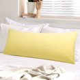 thumbnail image 1 of PiccoCasa Washed Microfiber Body Pillowcases Soft Envelope Yellow 20" x 54", 1 of 7