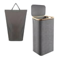 thumbnail image 2 of Clothes Hamper Large Laundry Basket Foldable Inner Bag Tall Portable Storage Basket Bins Laundry Hamper for Living Room Dorm Gray, 2 of 8