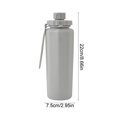 thumbnail image 3 of Outdoor Foldable Sports Water Bottle 600ml - High Temperature Proof Silicone Kettle | Portable Collapsible Design for Camping, Hiking, Sports | With Durable Lifting Rope | Leakproof | Sky Blue, 3 of 6