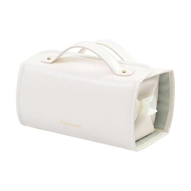 Kbndieu une Pochette Pliable Trousse de Maquillage Détachable Portable Grande Capacité Rangement de Voyage Organisation et Rangement