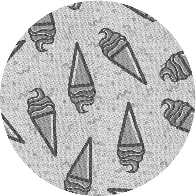 Ahgly Company Tapis de Zone Rond Gris Transitionnel pour Intérieur Lavable à la Machine, 8 Pieds Rond