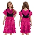 thumbnail image 1 of RUNQHUI Robe de Festival pour Filles Robe Flamenco Espagnole à Franges Jupe Maxi Lyrique à Volants Rose Vif 8, 1 of 6