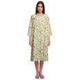 thumbnail image 1 of Moomaya Robe de Nuit d'Allaitement en Coton à Col Rond Imprimée pour Femmes, 1 of 6