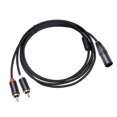 thumbnail image 2 of 3-Pin Xlr Male To 2-for Rca Male Microphone Audio Cable Y Adapter Converter 1M 2M 2M, 2 of 6