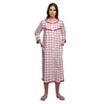 thumbnail image 4 of Moomaya Robe de Nuit Imprimée Longueur Genou en Coton avec Bordure en Dentelle Manches 3/4 pour Femmes, 4 of 5