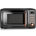 thumbnail image 1 of Costway 0.7Cu.ft Retro Countertop Microwave Oven 700W LED Display Glass Turntable New, 1 of 10