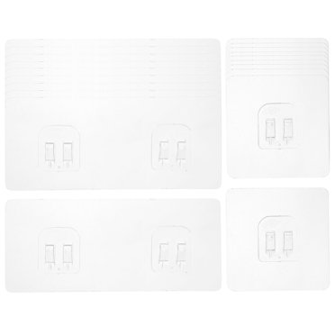 20pcs Clear Adhesive Suction Sticker No Drilling Bathroom Shower Shelf Sticker Hooks