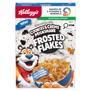 Kellogg's Frosted Flakes® Cookies & Crème Milkshake Saveur Cereal