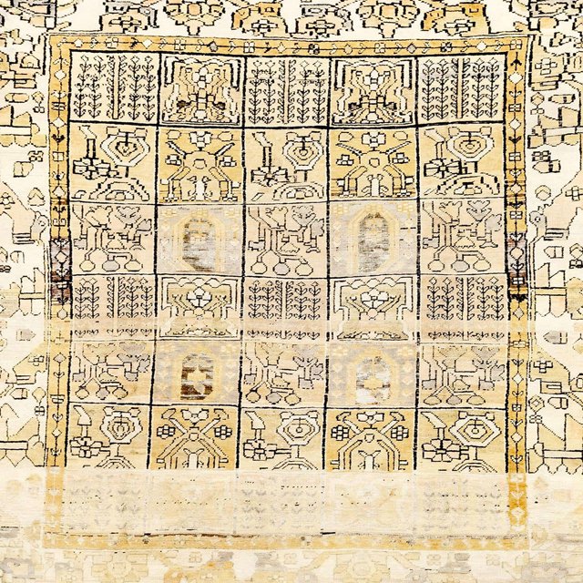Ahgly Company Tapis d'Intérieur Carré Abstrait Orange Marron, 4 Pieds Carré