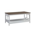 thumbnail image 2 of Convenience Concepts Omega Table Basse en Blanc et Fini Bois Brun Bois Flotté, 2 of 5