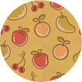 thumbnail image 1 of Ahgly Company Tapis de Zone Carré Orange Lavable en Machine, 3 Pieds Carré, 1 of 7