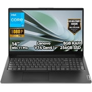 Lenovo V14 G4 C'est vrai. 14" Ordinateur portable d'affaires, FHD Anti-Glare, Intel Core i3-1315U, Windows 11 Pro, 8GB RAM, 256GB SSD, Dolby Audio, MIL-STD-810H