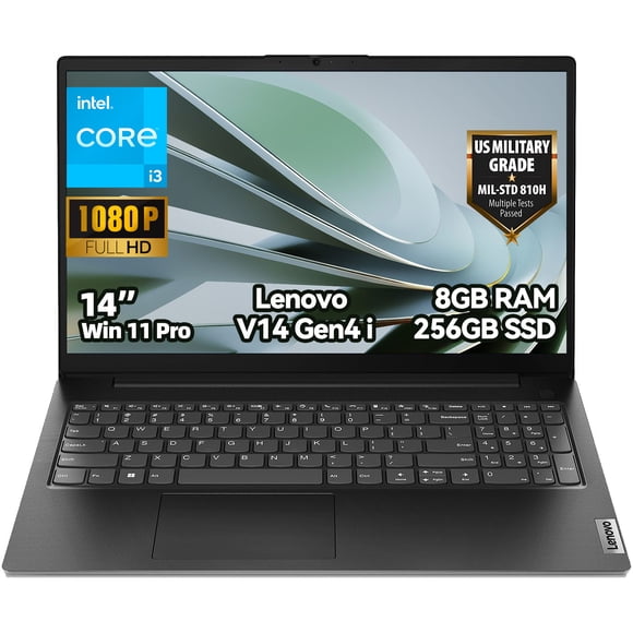 Lenovo V14 G4 i 14" Business Laptop, FHD Anti-Glare, Intel Core i3-1315U, Windows 11 Pro, 8GB RAM, 256GB SSD, Dolby Audio, MIL-STD-810H