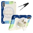 thumbnail image 1 of XYX 3in1 Rotating Stand Case for Xiaomi Redmi Pad 10.6 inch Released 2022 with Hand/Shoulder Strap, Shockproof Rugged, Colorful Blue, 1 of 7