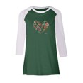 thumbnail image 4 of Chemises pour Femmes Mode T-shirt Décontracté Ample à Col Rond avec Coutures Imprimé à Manches Longues Hauts pour Dames en Liquidation, 4 of 4