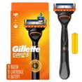 thumbnail image 1 of Gillette Fusion5 Power Shaving Razor for Men, 1 Power Razor Handle, 1 Razor Blade Refill, with Larger Lubrication Strip and Precision Trimmer for Men, 1 of 19
