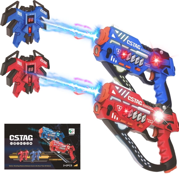 B-Qtech Kids Laser Tag Set, 2 Infrared Guns & Vests, Outdoor Battle Game for Teens