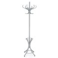 thumbnail image 1 of Giantex Coat Rack Free standing, Wooden Coat Rack Tree with 12 Hooks and Umbrella Stand, Entryway Hall Tree for Hats Clothes Handbags (Grey), 1 of 4