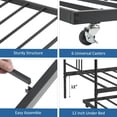 thumbnail image 4 of EDTara Steel Slat Support Metal Daybed, Elegant Arched Headboard Design, Easy Assembly for Guest Room, 4 of 9