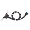 thumbnail image 3 of Expansion Bracket Host Adapter Expansion Usb 2.0 Bracket Pvc Aluminum Alloy Brass Double Usb Baffle Cable Motherboard 19 Pin To Dual Port A Female Extension Rear Panel Bracket, 3 of 8