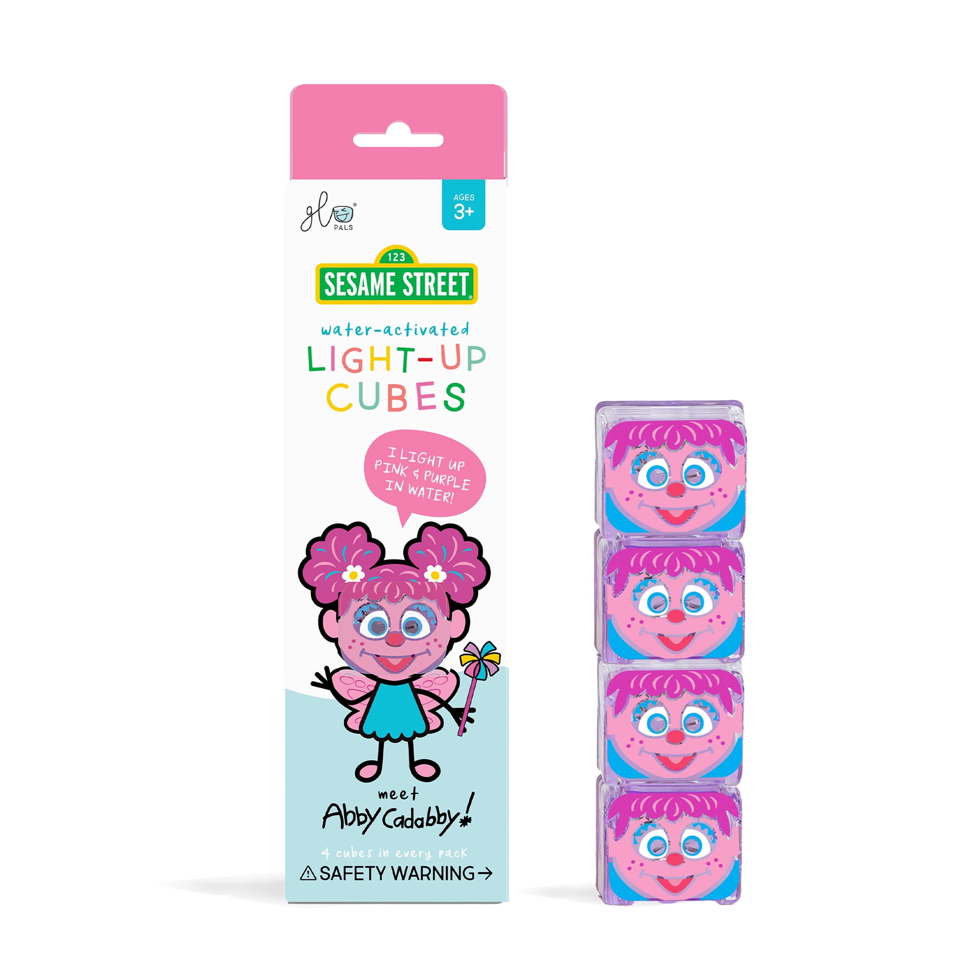 Glo Pals - Cubes Lumineux Réutilisables sous Licence pour Jeu Sensoriel, Lot de 4 - Abby Cadabby