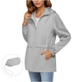 thumbnail image 1 of Women's Rain Jacket 2025 - Waterproof Lightweight Hooded Windbreaker Packable with Pockets, 1 of 8
