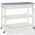 thumbnail image 4 of Crosley Furniture 2-Drawers Granite Top Kitchen Cart in White/Gray, 4 of 9