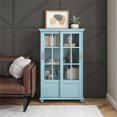 thumbnail image 3 of Ameriwood Home Aaron Lane Bookcase with Sliding Glass Doors, Pale Blue, 3 of 9