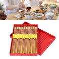 thumbnail image 4 of Reusable Chopsticks, 10 Pairs   Wooden Chopsticks  for Household, 4 of 8