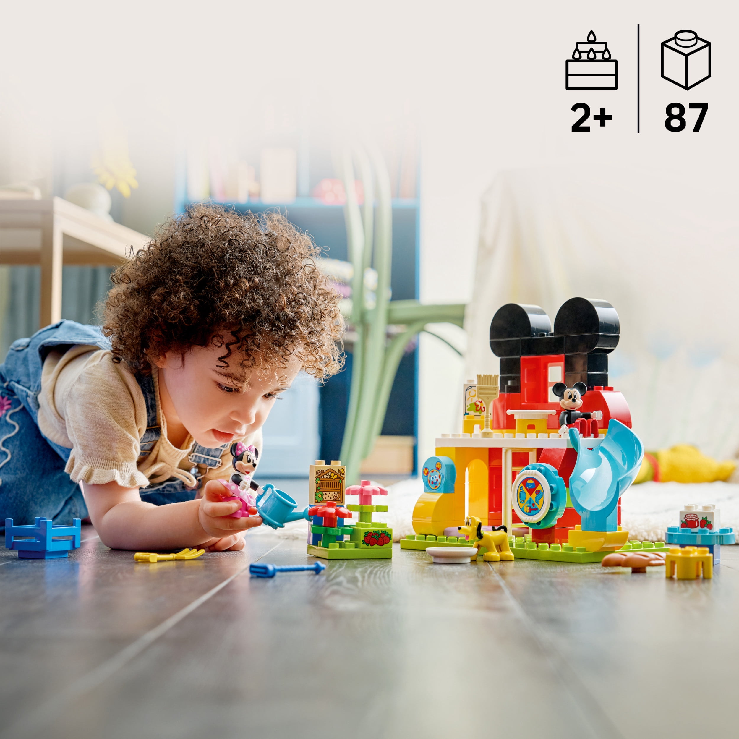 LEGO DUPLO Disney Mickey Mouse Clubhouse with Minnie & Pluto Building Toy - Fine Motor Skill Toy for Toddlers, Ages 2+ - Mickey Mouse Toy for Boys & Girls - Birthday Gift for Kids - 10465