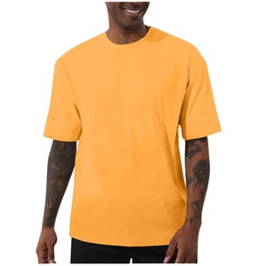 Cfhntfmh T Chemises Grandes et Grandes Manches Courtes Casual Col d'équipage T-Shirt Soft Loose Comfy Tee Classic Plain Shirts pour homme