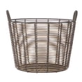 thumbnail image 2 of Better Homes & Gardens Large Round Poly Rattan Decorative Storage Basket with Handles, 18.7 in x 16 in, 2 of 9