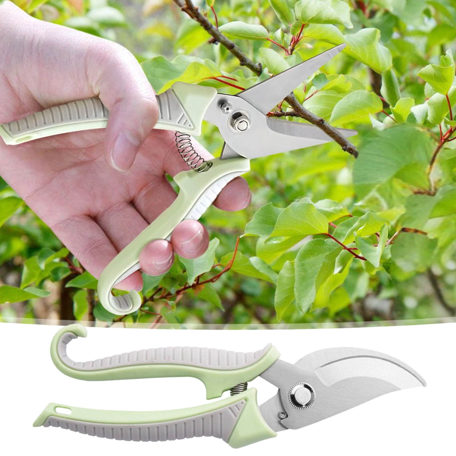 EGNMCR Fruit Tree Pruning Shears Fruit Picking Shears Antiskid Handle Potted Fruit Pruning Grafting Floral Garden Shears A scissors