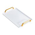 thumbnail image 3 of veasfak Serving Tray with Handle Storage Organizer Coffee Table Tea Tray Vanity Tray white medium, 3 of 9