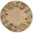 thumbnail image 1 of HomeRoots 354154 Tapis Rond en Laine Ivoire 5 Pi 6 Po, 1 of 1