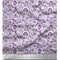 thumbnail image 1 of Soimoi Purple Rayon Fabric Cucumber Vegetable Decor Fabric Printed Yard 42 Inch Wide, 1 of 2