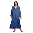 thumbnail image 1 of Moomaya Solid Nightdress For Ladies Cotton Ruffled Border Nursing Nightwear, 1 of 6