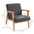 thumbnail image 3 of HOMCOM Mid-Century Modern Accent Chair for Living Room Bedroom, 3 of 10