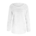 thumbnail image 3 of Chandails pour Femmes Unis Coupe Ample Blouse Légère Confortable Hauts Automne Hiver Manches Longues Hauts Décontractés Col Rond Chandail Hauts Noir P, 3 of 4