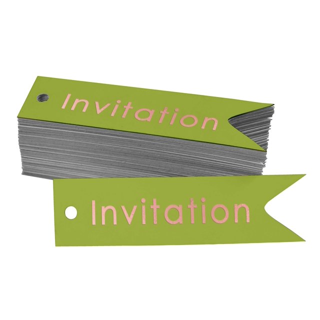 Inkdotpot Invitation Party Bottle Tag Real Rose Gold Foil Favor Hang Tags Pack Of 100
