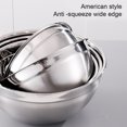 thumbnail image 3 of 7X Mixing Bowls Salad Bowl Mirror Finish Rice Snack Bowl Set Heating Cereal Food Storage Basin Kitchen Dining Cooking Tableware White Lid, 3 of 9
