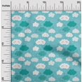 thumbnail image 2 of oneOone Silk Tabby Turquoise Blue Fabric Kawai Craft Projects Decor Fabric Printed By The Yard 42 Inch Wide-LZ, 2 of 5